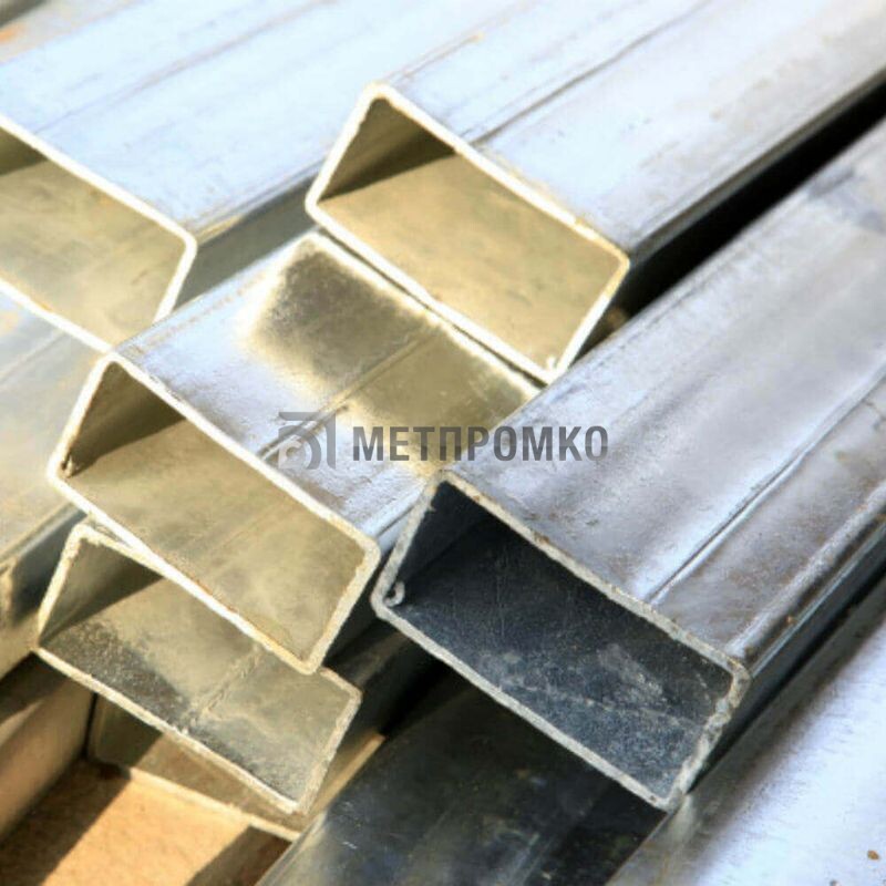 Труба профильная нержавеющая прямоугольная 50x25x1.5 мм AISI 304 матовая EN 10305-5