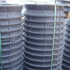 Люк чугунный канализационный сверхтяжелый на шарнире СТ 600/500